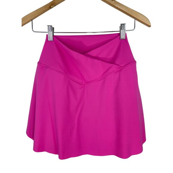 Halara Airy Crossover Side Pocket 2-in-1 Cool Touch Tennis Skirt Pink Sz S (4/6) - Picture 2 of 9